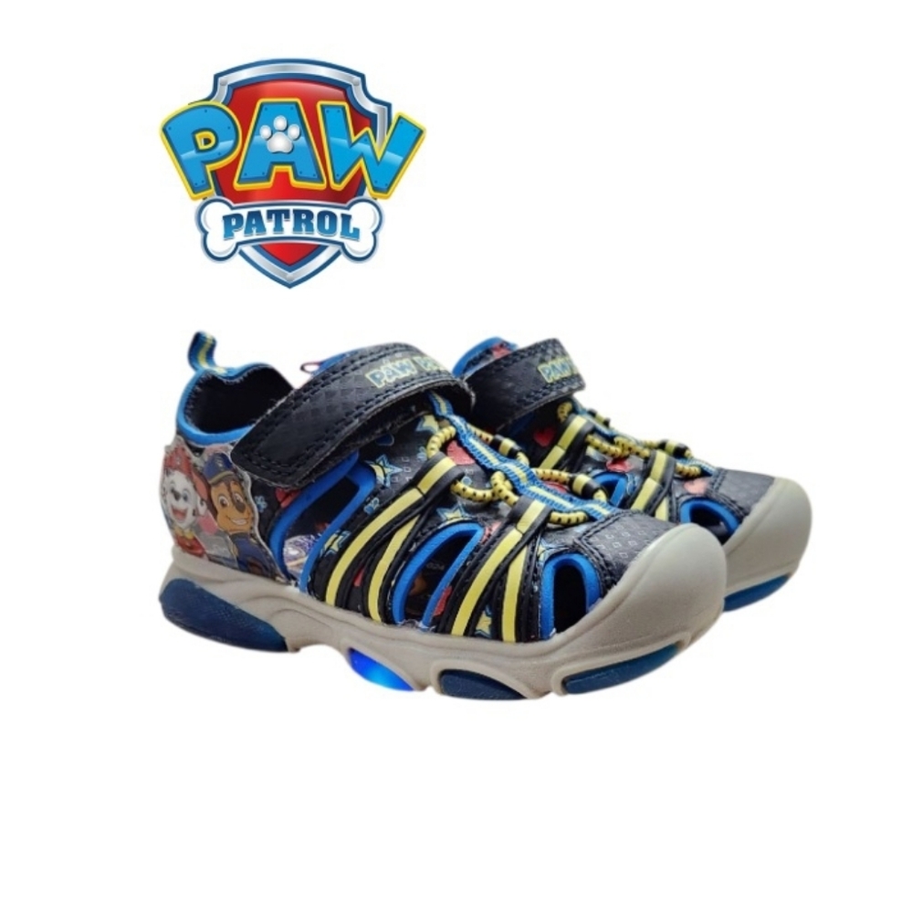 Nickelodeon Paw Patrol Sandals LED Light UP Chase Marshall Closed Toe Water Shoe
